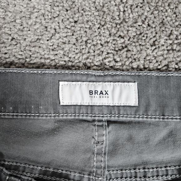 Brax Pants Mens 36x34 (Fits 34x30) Gray Chuck Modern Minimalist Slim Casual - Picture 4 of 11